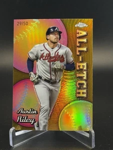 2024 Topps Chrome All Etch Gold Refractor Austin Riley 29/50 Atlanta Braves - Bild 1 von 2