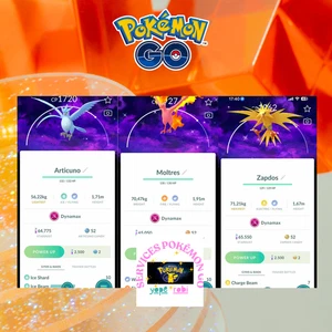 Pokémon Shiny Dynamax Articuno / Zapdos / Moltres Background - Trade 20k or PTC - Picture 1 of 1