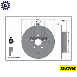 2x BRAKE DISC 92347803 FOR TOYOTA M20A-FXS/3ZR-FAE 2.0L 2ZR-FXE 1.8L 4cyl C-HR - Picture 1 of 9