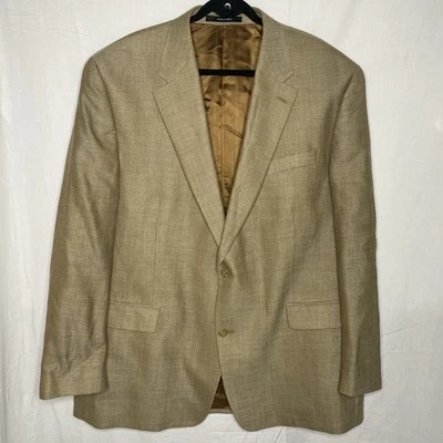 Chaqueta Blazer Para Hombre Ralph by Ralph Lauren Lana Seda Tweed 2 Botones 50L Beige Foto 1 de 4