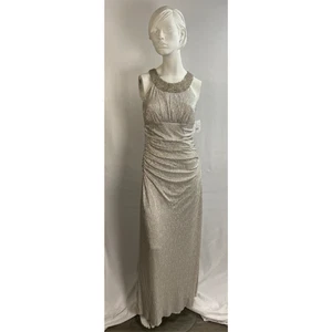 ¡NUEVO CON ETIQUETAS! Vestido de cóctel Cachet con cuentas plateado topo 6 - Imagen 1 de 8