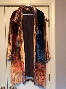 Carole Waller Gr. L Seide Samt Sakko Blazer handbemalt Bronze Damen Qualität - Bild 1 von 11