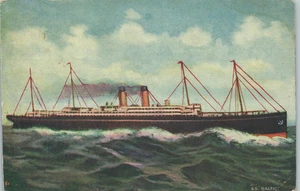 Nautische White Star Flotte Dampfschiff SS Ostsee Postkarte - Bild 1 von 2