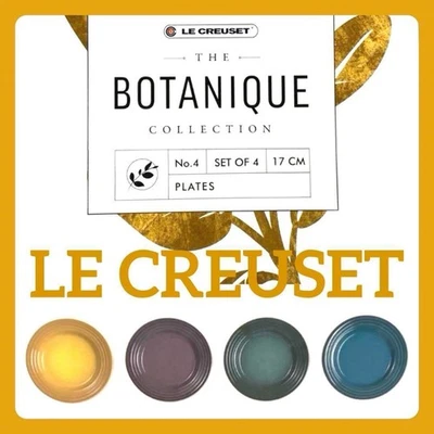 Lot de 4 assiettes de collection Le Creuset Botanique 17 cm en grès neuves du... - Photo 1/4