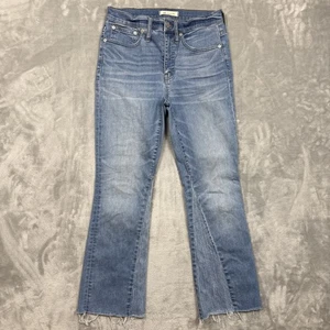 Madewell Boot Crop Jeans Women’s 26 Medium Wash Cutoff Hem Stretch Denim - Picture 1 of 7