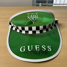 Guess X J Balvin Vibras Tour Visor Hat Limited Edition Green Checkered RARE