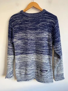 Billabong Knit Jumper Womens Plus Size 16 Blue White Ombre Long Sleeve Pullover - Bild 1 von 13