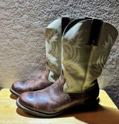 Botas de Trabajo Vaqueras Red Head Saddlebrook Western Para Hombre 9.5 Cuero Marrón Verde Foto 1 de 4