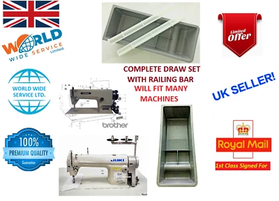  TABLE DRAWER COMPLETE WITH RUNNERS 6"X15"X4" INCHES INDUSTRIAL SEWING MACHINE - Image 1 of 4