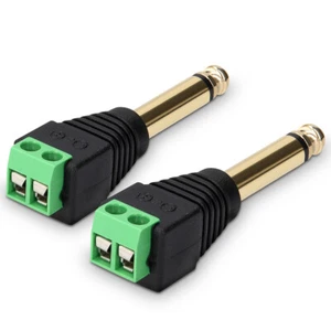 2x Conector jack de 6.35MM de 2 pines para terminales y equipos de audio - Imagen 1 de 4