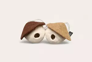 STONE THE CROWS - FELTED ORNAMENTAL HANGING BIRD NESTING HOUSE - Picture 1 of 12