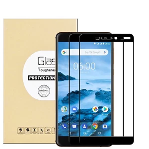 9H Full Coverage Tempered Glass Screen Protector for NOKIA 6.1/ 8.1/ 7.1/ 5.1+ - Picture 1 of 7