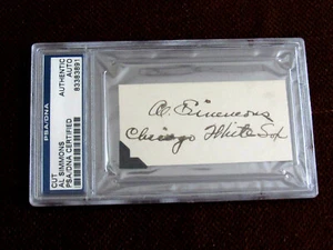AL SIMMONS CHICAGO WHITE SOX A'S HOF OF'ER SIGNED AUTO VINTAGE CUT PSA/DNA - Picture 1 of 3