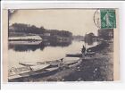 CHARENTON : photo colle sur une carte postale (d'poque) - les bords de la