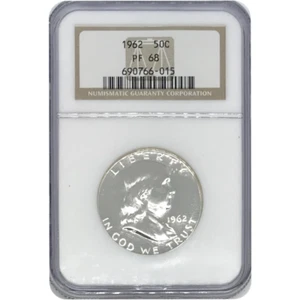 1962 Franklin Half NGC PF 68 *Rev Tye's* #601563 - Picture 1 of 4