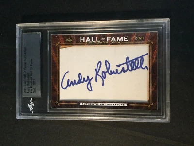 2011 Leaf HOF Cut Edition Autograph Andy Robustelli Football HOF Rams Giants - Image 1 of 3