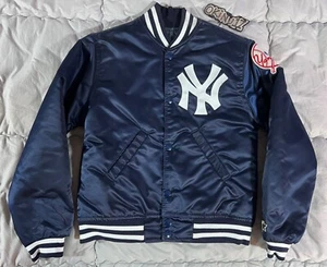 Vintage Starter Diamond Collection New York Yankees Satin Bomber Jacket Youth S - Picture 1 of 19
