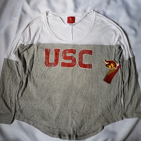 USC Trojans Womens Pauline LS Tee Long Sleeve Shirt Size Large Authentic Apparel Cover