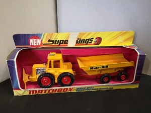 P711-MATCHBOX SUPERKINGS K-5 MUIR HILL TRACTOR AND TRAILER WITH BOX - Picture 1 of 11
