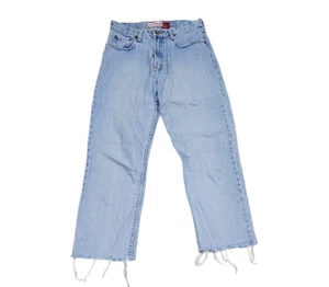 Gap Blue Jeans No 13 Kids Girls Size 16 Frayed Hem Light Wash Loose 90's - Picture 1 of 4