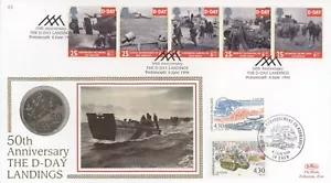 Benham Coin Cover D-Day Landings, Caen Doubled C9401 50p FIFTY PENCE coin - Picture 1 of 1