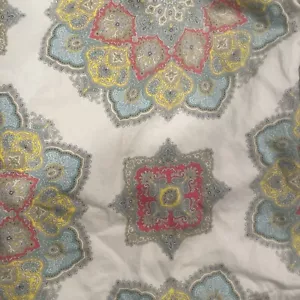 Echo Design Jaipur Red Yellow Moroccan Paisley Cotton Duvet Cover Queen/Full - Picture 1 of 4