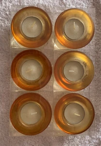 Teelichthalter mit Teelichtern massiv Glas 6 - Bild 1 von 3
