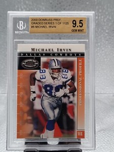 2000 Donruss Preferred Michael Irvin Graded Series #’ed/1125! BGS 9.5!