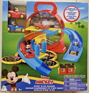 Disney Junior Mickey Stow ‘N Go Garage Figure and Vehicle NEW 3+ - Picture 1 of 4
