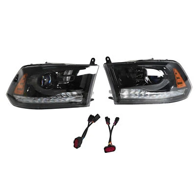 For 2013-2018 Dodge Ram 1500 2500 3500 LED DRL Projector Headlights Headlamps - Image 1 of 4