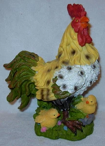 Rooster and Chicks Farm Animals Decoration Figurine - 7-1/2" Tall - Picture 1 of 5