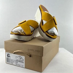 Gentle Souls by Kenneth Cole Women's Lavern Wedge Mules Marigold size 9.5 - Picture 1 of 7