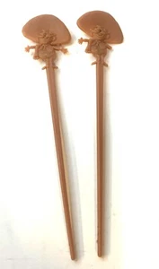 2 Vintage 1966 Senor Pico Swizzle Stir Sticks - Picture 1 of 3