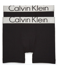 $92 Calvin Klein Underwear Men's Black Nb1620 2-Pack Microfiber Boxer Brief L