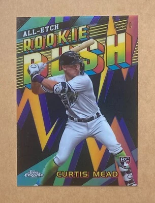 2024 Topps Chrome Curtis Mead All-Etch Rookie Rush Black Refractor RC #05/10 - Image 1 of 2