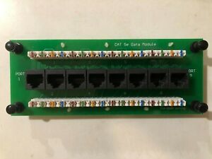 8-Port CAT5e RJ45 Data Module Board Network Wiring Patch Panel - Open Box