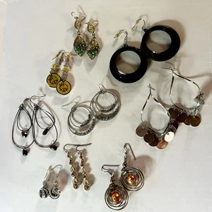 Set bestehend aus neun Paar Ohrhänger/Ohrhänger mutig stilvoll witchy Boho Statement Glam - Bild 1 von 22