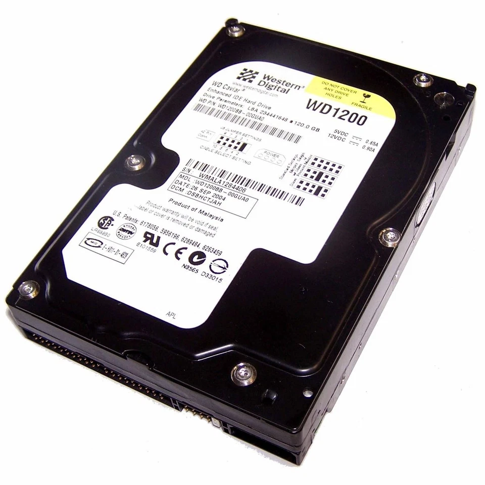 WD WD1200BB HDD Hard Disk IDE PATA 3.5" 120GB EIDE Refurbished Desktop Computer - Image 1 of 1
