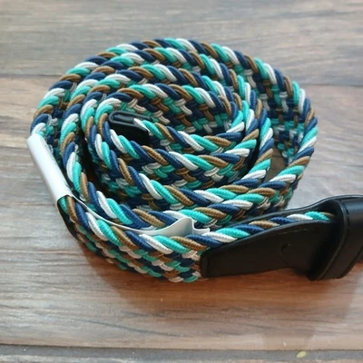 Cinturón tejido Nike mediano (34-36) azul golf elástico flexible trenzado G-Flex Foto 1 de 4