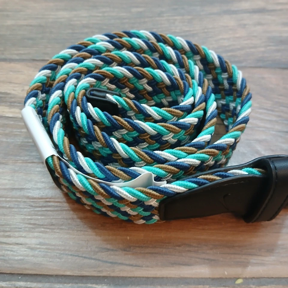 Cinto de tecido Nike médio (34-36) azul golfe elástico flexível trançado G-Flex - Imagem 1 de 4