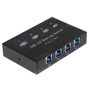 4 in 1 out USB 3.0 Sharing Switch Key Sharer Splitter KVM Printer Switcher d - Photo 1/11