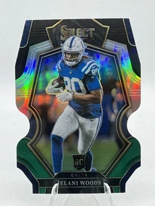 2022 Panini Select - [Base] Black and Green Prizm Die-Cut #143 - Jelani Woods RC - Bild 1 von 2