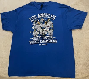 LA Los Angeles Dodgers 2024-2025 Back to Back World Series Champions T-Shirt NWT - Picture 1 of 3