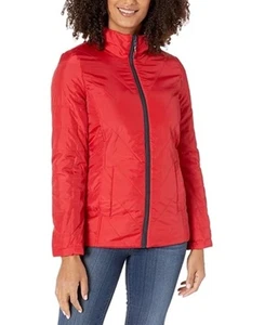Tommy Hilfiger Womens All System Jacket Medium Red Winter Outdoor Work Casual - Picture 1 of 17