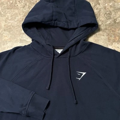 Sudadera con Capucha Gymshark Para Hombres Pequeña Azul Cresta Polar Gimnasio Levantamiento Bomba Cubierta A2A4G Foto 1 de 4