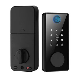 Elektronisches Fingerabdruck Türschloss Fingerprint Türöffner Schloss Schwarz - Bild 1 von 20