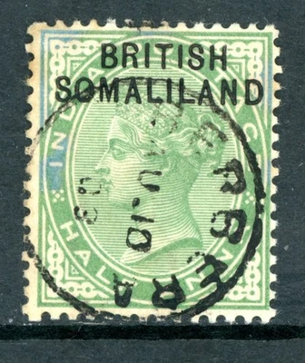 British 1903 QV Somaliland ½a Light Green Scott #1 VFU X523 - Image 1 of 4