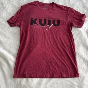Kuiu T Shirt Men's Medium Ultra Light Hunting Distressed Red Airplane - Picture 1 of 12