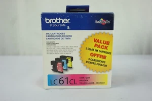 Brother LC61CL Ink Cartridges CYAN MAGENTA YELLOW NEW - Picture 1 of 8