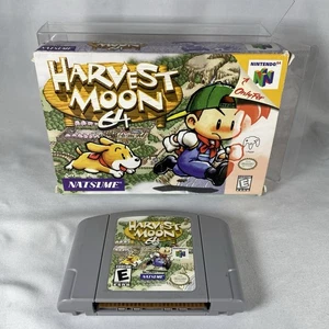 Harvest Moon 64 Authentic Box & Game Cartridge Nintendo 64 N64 Tested Works - Picture 1 of 11